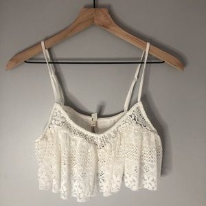 Free people lace crop top